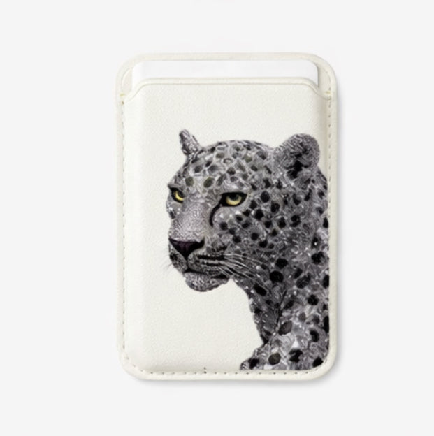 Leopard Leather Card Holder