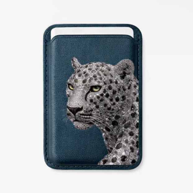 Leopard Leather Card Holder
