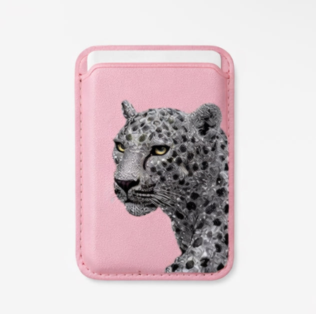 Leopard Leather Card Holder