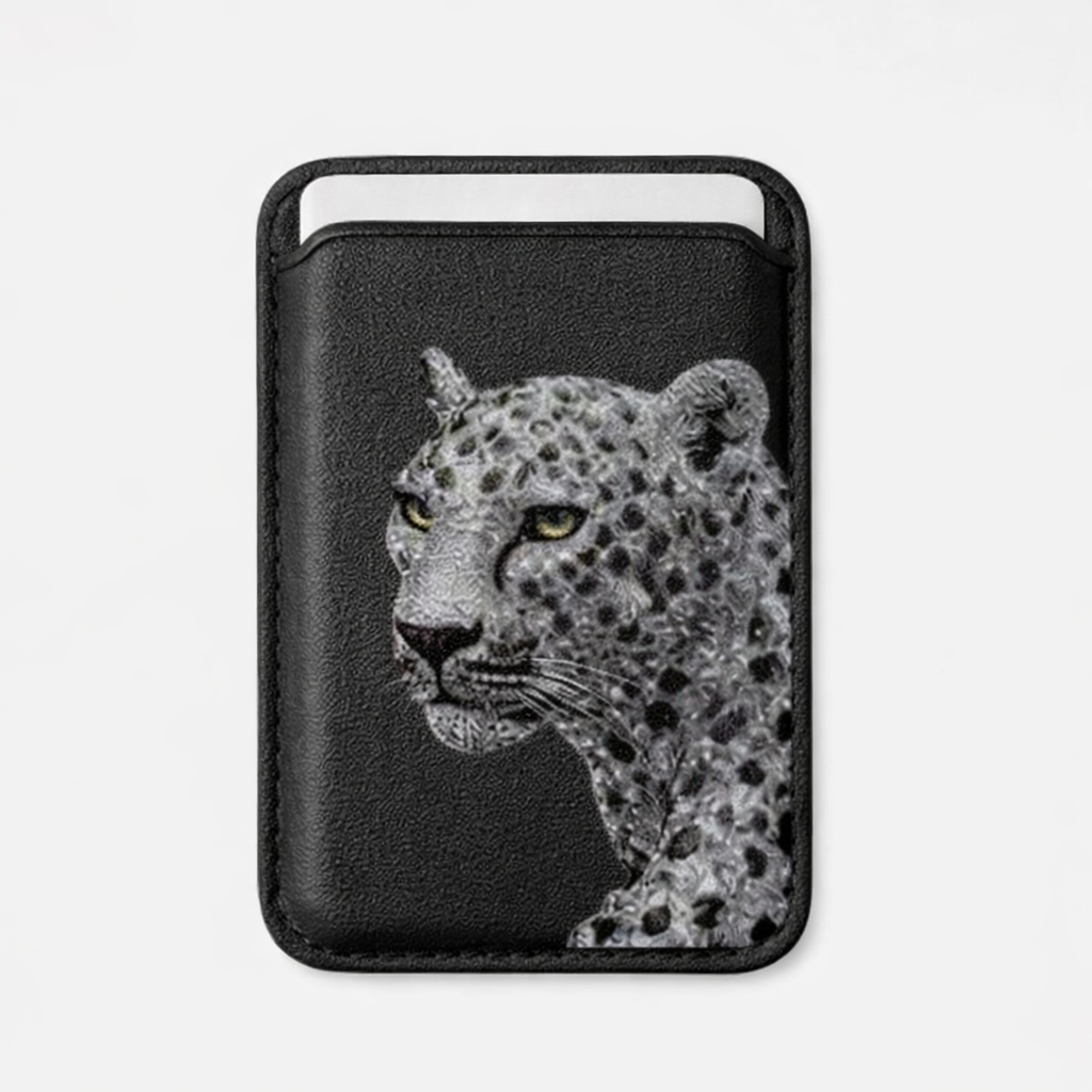 Leopard Leather Card Holder